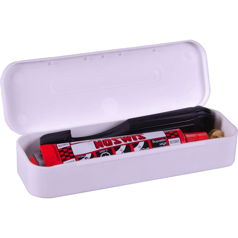 Load image into Gallery viewer, reparatiedoos Tour 11,5 cm aluminium rood wit 15-delig