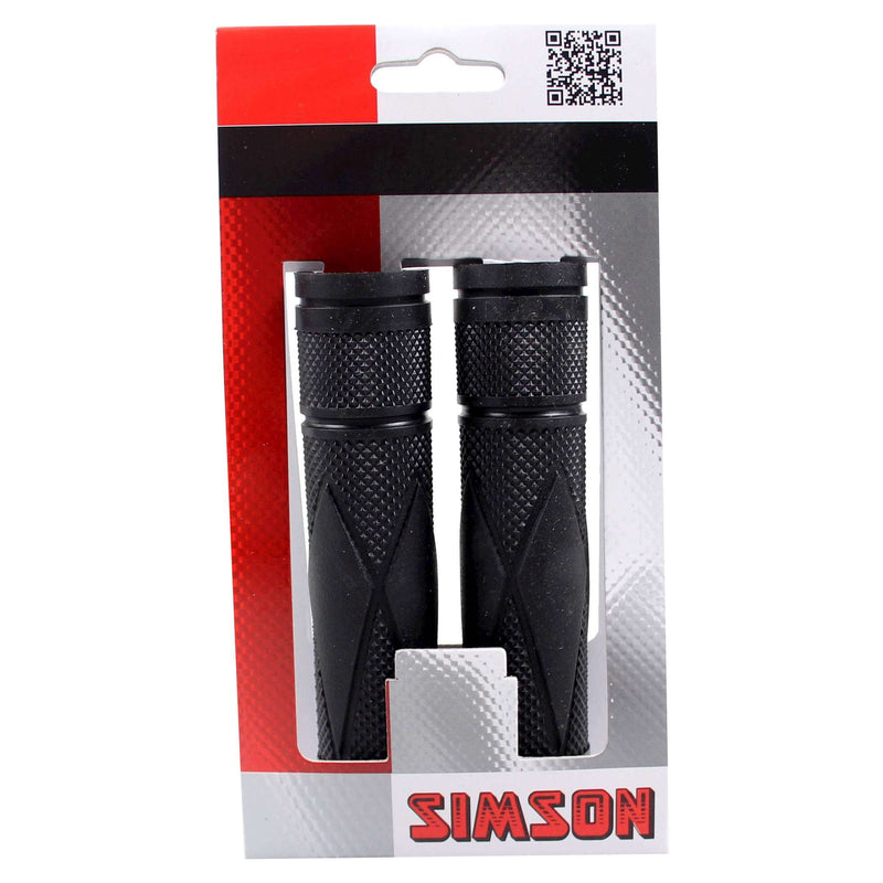 Load image into Gallery viewer, Simson Handvatten Comfort zwart - Optimaal comfort, goede grip, geschikt voor alle fietsen (92mm)