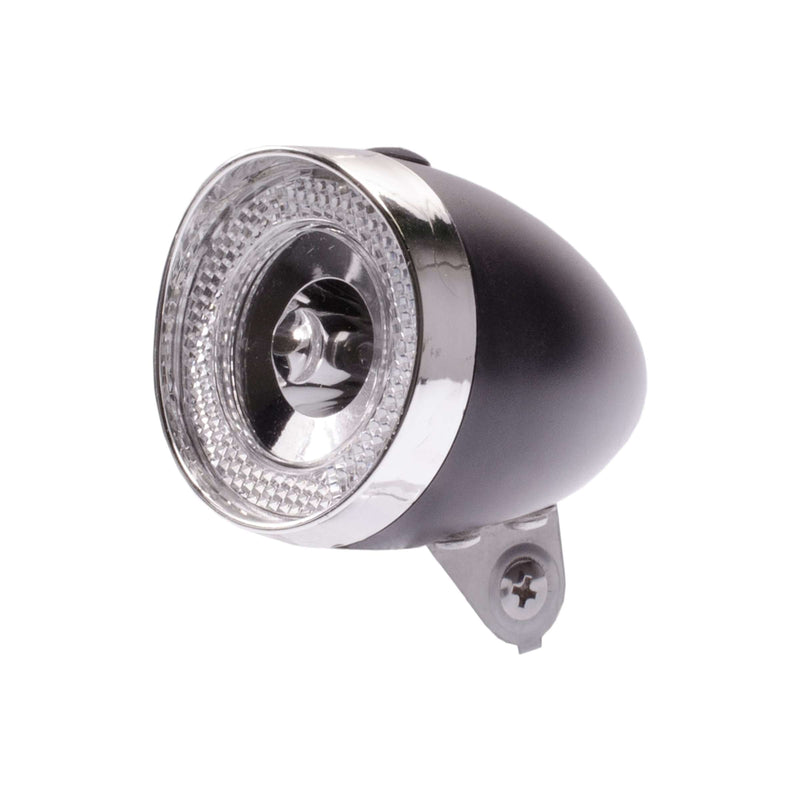 Load image into Gallery viewer, Simson voorvorkkoplamp Classic Mini zwart incl. bat. op kaart