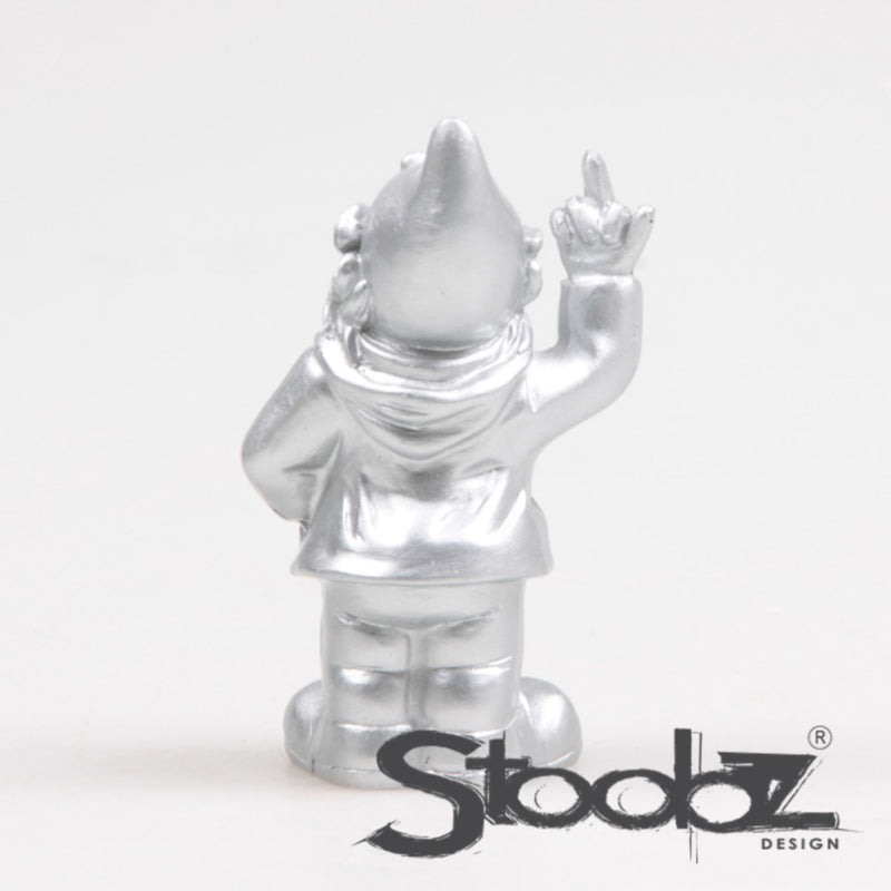 Afbeelding laden in galerijviewer, Stoobz design stoobz kabouter f*ck you zilver 10cm
