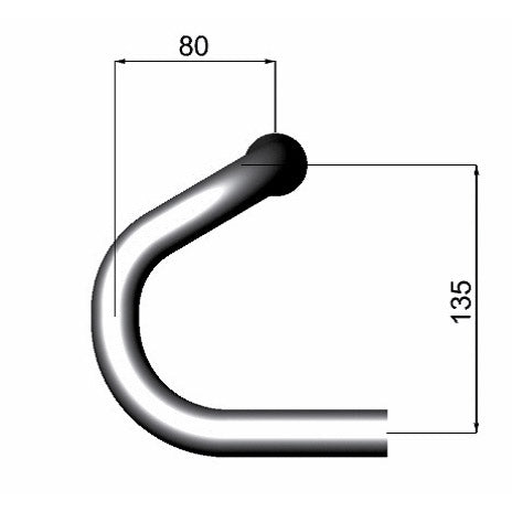 Load image into Gallery viewer, Deda stuur speciale 26mm 44cm polish zilver