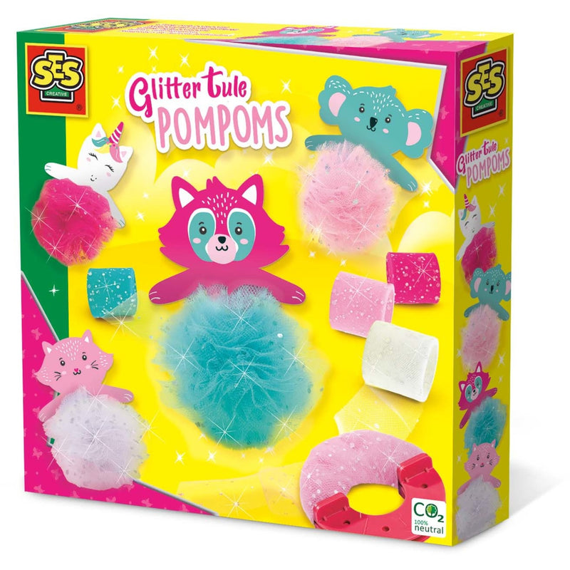 Load image into Gallery viewer, SES Glitter Tule Pompons