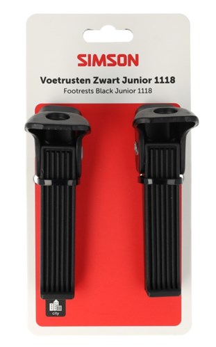Load image into Gallery viewer, Simson voetrusten zwart 1118 op as