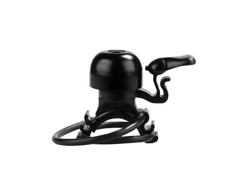 Load image into Gallery viewer, Rema tip top nederland b.v. simson fietsbel micro 23mm rubber elastiek bevestiging zwart