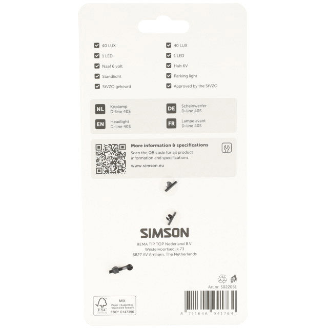 Load image into Gallery viewer, Simson koplamp aurora d-line 40s