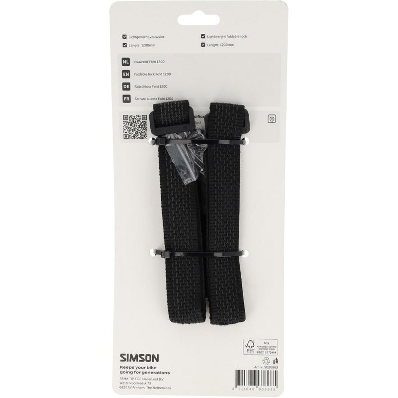 Load image into Gallery viewer, Simson vouwslot fold 1200mm bk111