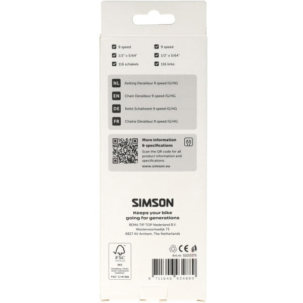 Afbeelding laden in galerijviewer, Simson ketting derailleur 9v hg
