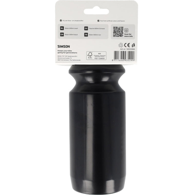 Load image into Gallery viewer, Simson bidon 600ml zwart