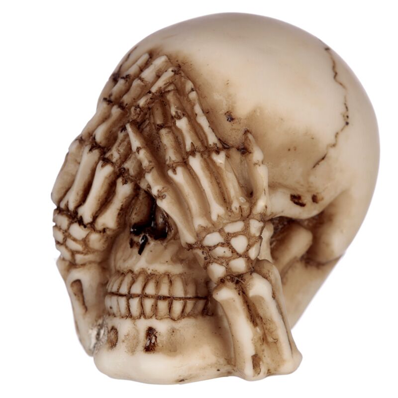 Afbeelding laden in galerijviewer, Set van 3 horen zien zwijgen schedels small woonaccessoire
