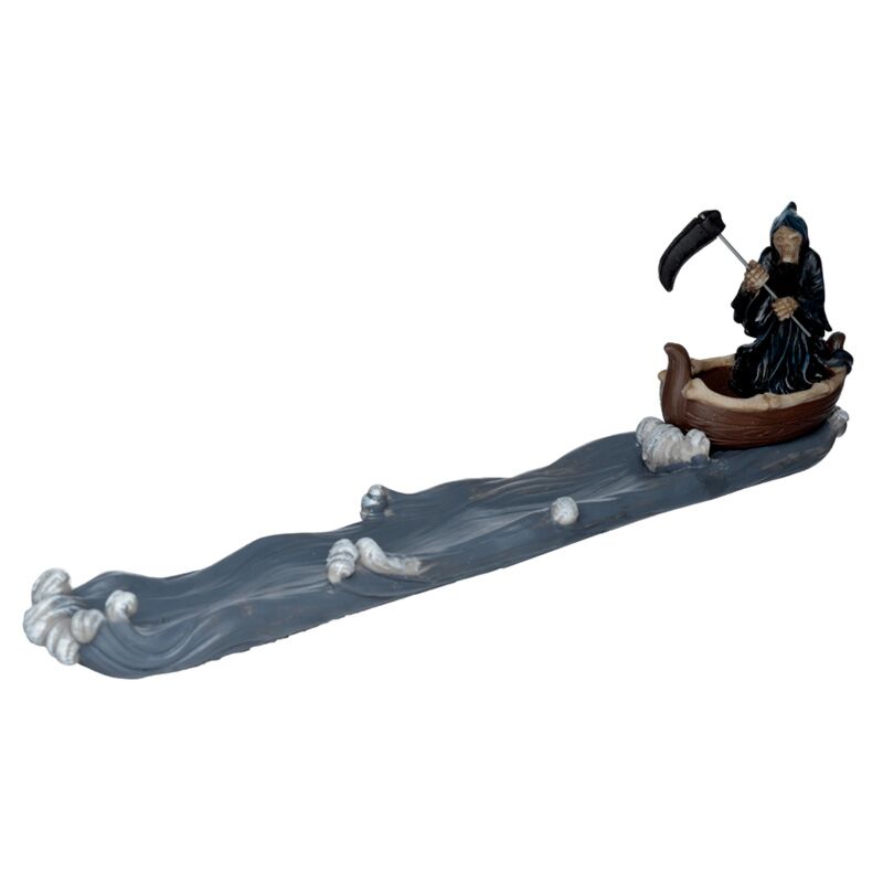 Afbeelding laden in galerijviewer, The reaper veerman van de dood wierookhouder separate zeis