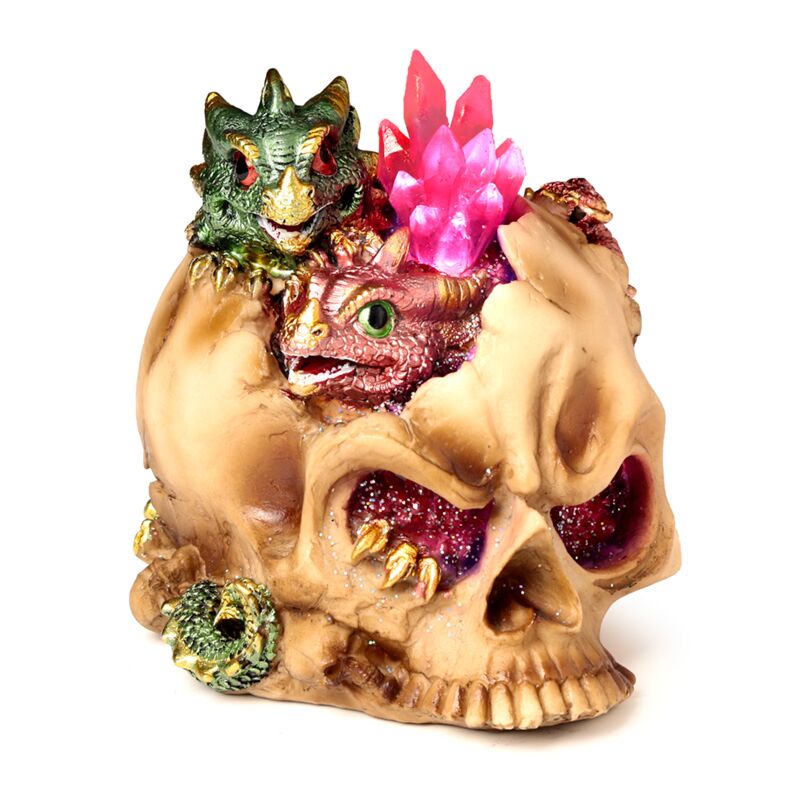 Afbeelding laden in galerijviewer, Elements baby draak led kristal schedel