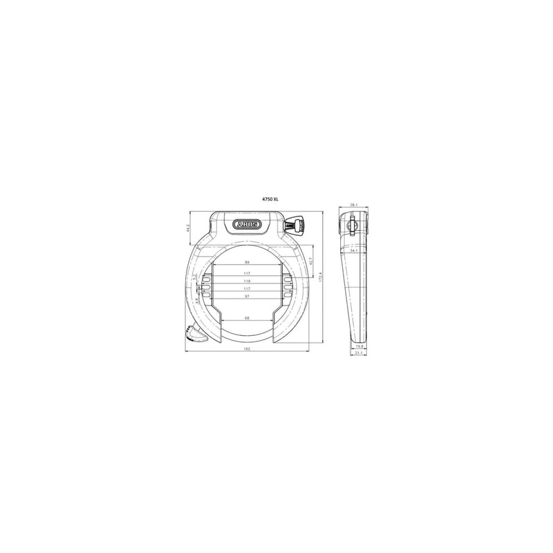 Load image into Gallery viewer, Abus Frame ringslot Amparo 4750XL R. Security Level 9. Met grote wiel opening