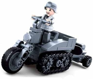 Load image into Gallery viewer, Sluban army wwii motor met tracks (m38-b0680b)
