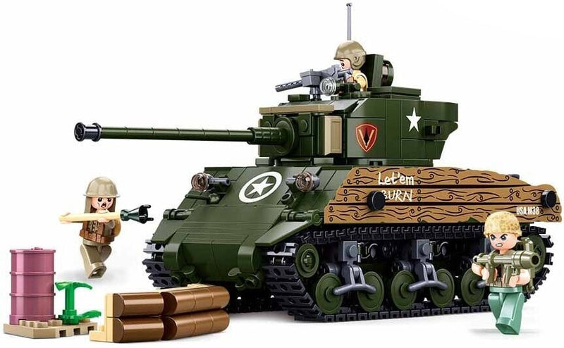 Load image into Gallery viewer, Sluban army m4a3 (76w) middel tank (m38-b1110)