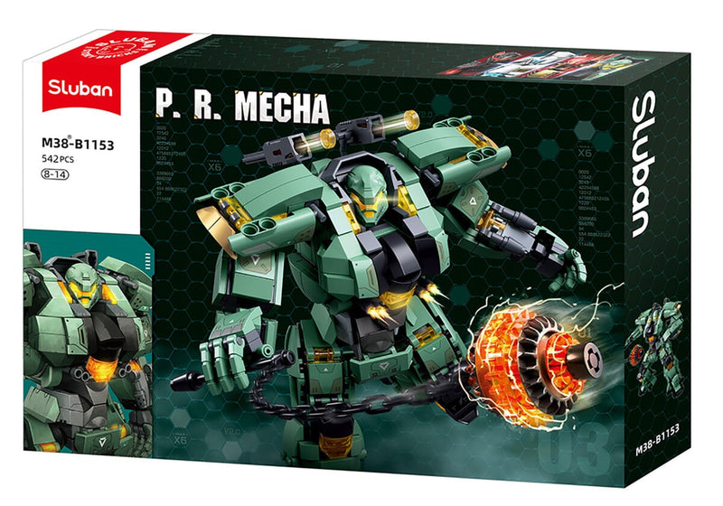 Load image into Gallery viewer, Sluban p.r. mecha groen zwart (m38-b1153)