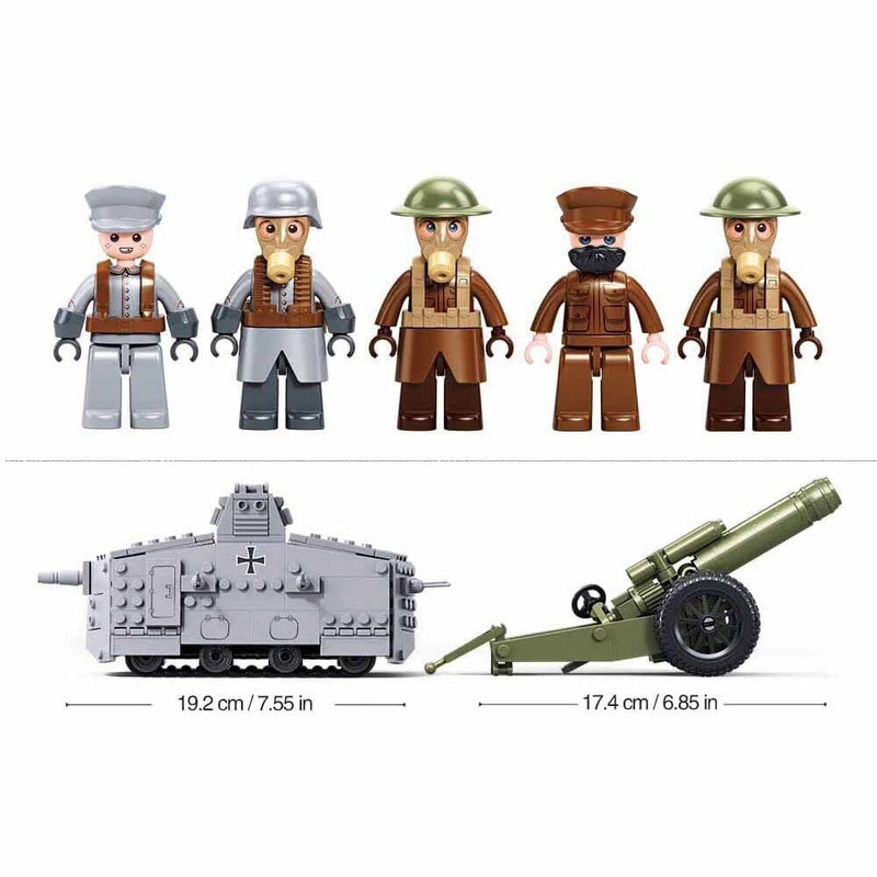 Load image into Gallery viewer, Sluban army aanvallende tank wwi - 47vs (m38-b1295)