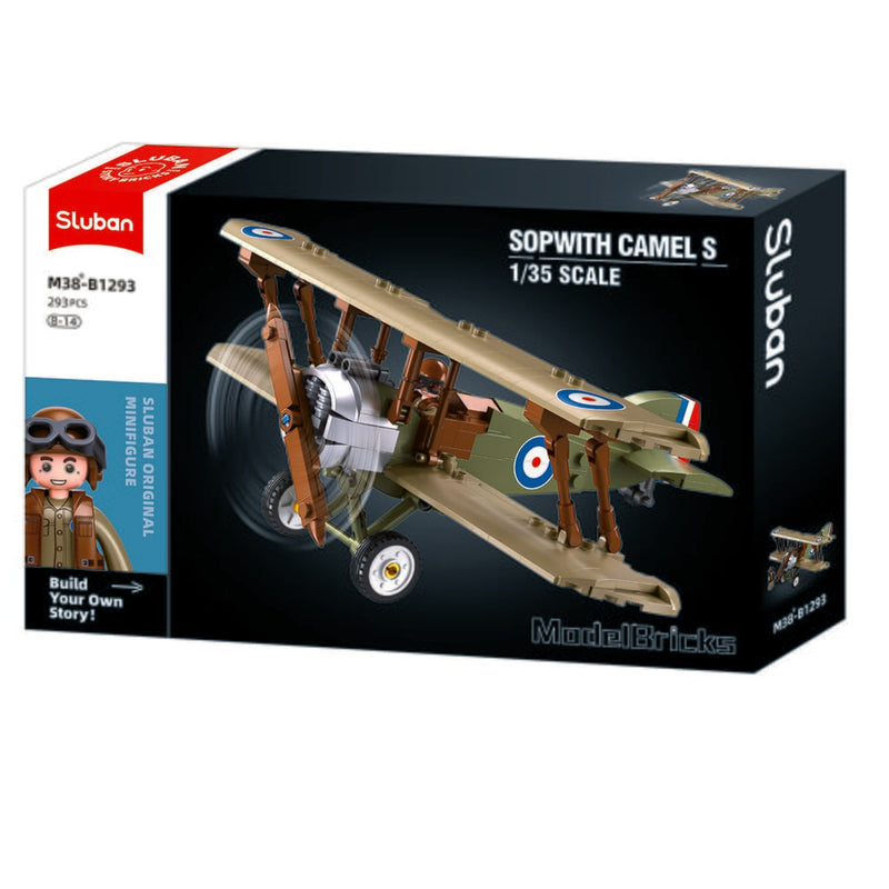 Load image into Gallery viewer, Sluban modelbricks jachtvliegtuig sopwith camel s 1 35 (m38-b1293)