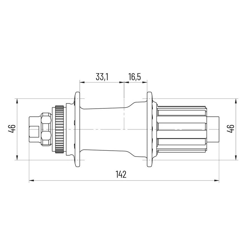 Load image into Gallery viewer, Miche xmx achternaaf mtb 142mm tx12 28g shimano