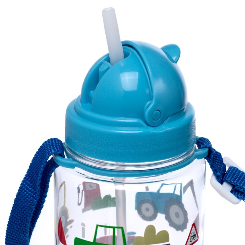 Load image into Gallery viewer, Ecozen kinder waterfles 450ml flip straw kleine tractors
