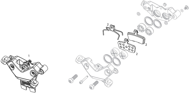 Load image into Gallery viewer, Sram scheibenbremse db8 disc brake db8 fr. 950mm