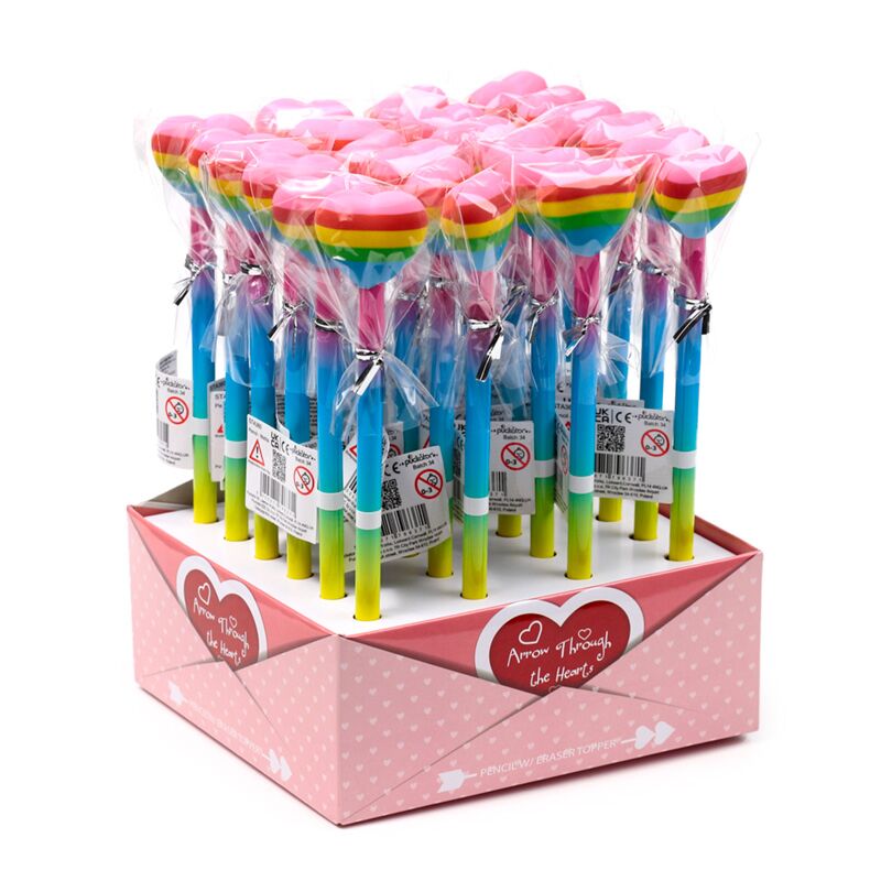 Load image into Gallery viewer, Regenboog hart - gum potlood