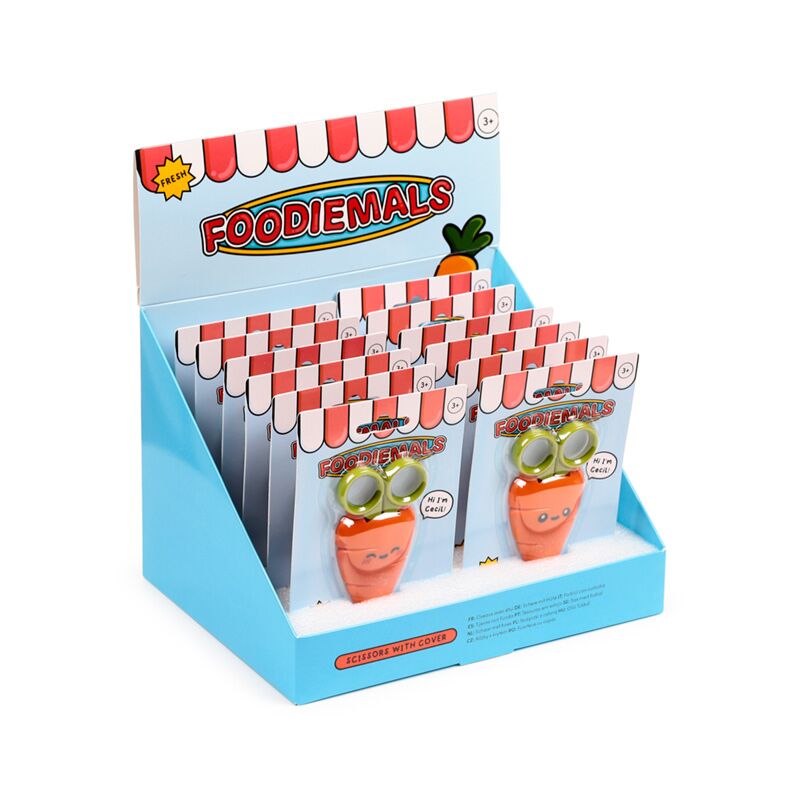 Load image into Gallery viewer, Foodiemals cecil de wortel kinderschaar in houder