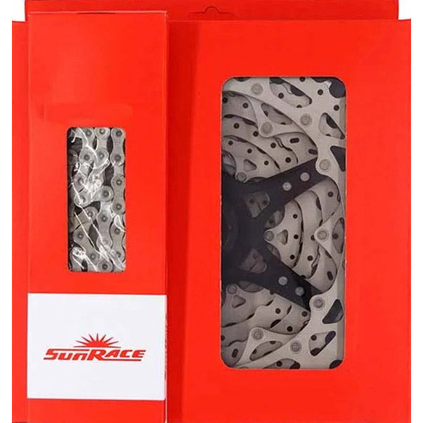 Load image into Gallery viewer, Spanninga sunrace combipack csrs0 10v hg 11-28t met ketting cn10a