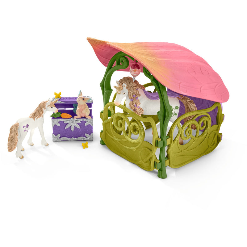 Load image into Gallery viewer, Schleich Bayala Glinsterend bloemenhuis met eenhoorns, me