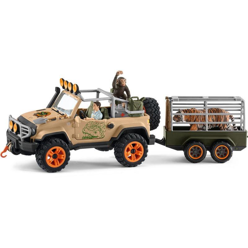 Load image into Gallery viewer, Schleich WILD LIFE SUV 4X4 met Lier 42410