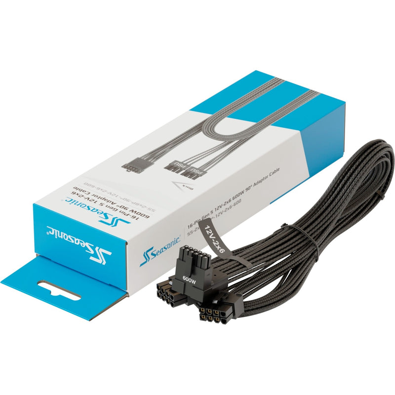 Load image into Gallery viewer, Seasonic Adapterkabel Gen 5 SS-2x8P 90°-12V-2x6-600