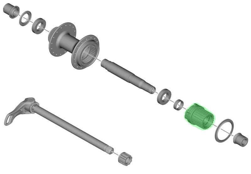 Afbeelding laden in galerijviewer, Shimano benelux b.v. shimano y3hu98020 cassettebody 12-sp fh-mt410