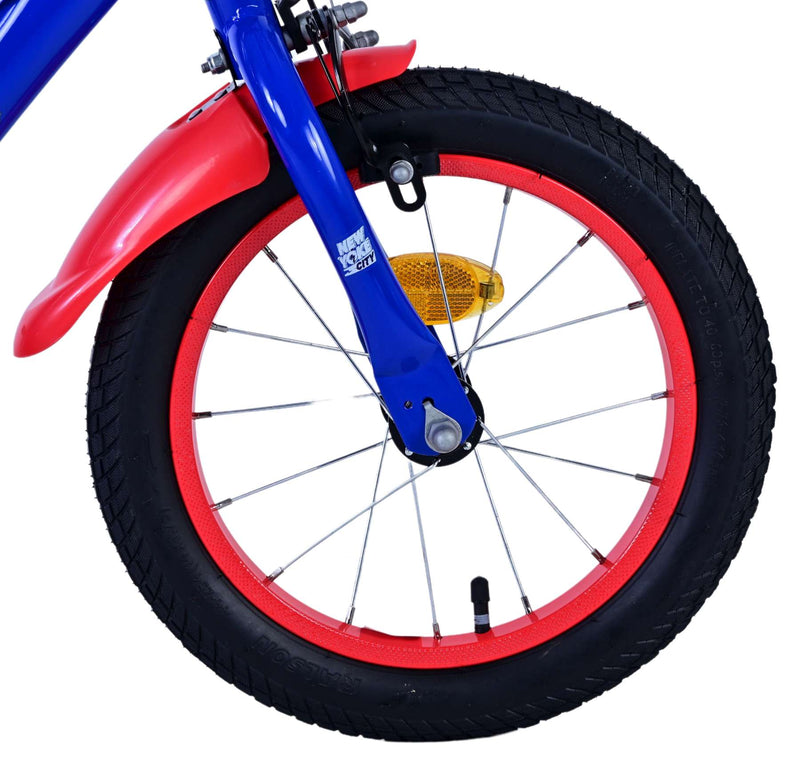 Load image into Gallery viewer, Sonic prime kinderfiets - jongens - 14 inch - blauw rood - twee handremmen