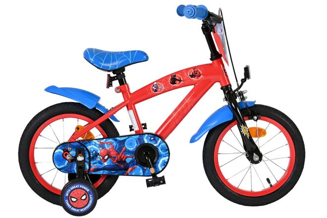 Load image into Gallery viewer, Spiderman marvel spider-man kinderfiets - jongens - 14 inch - rood blauw