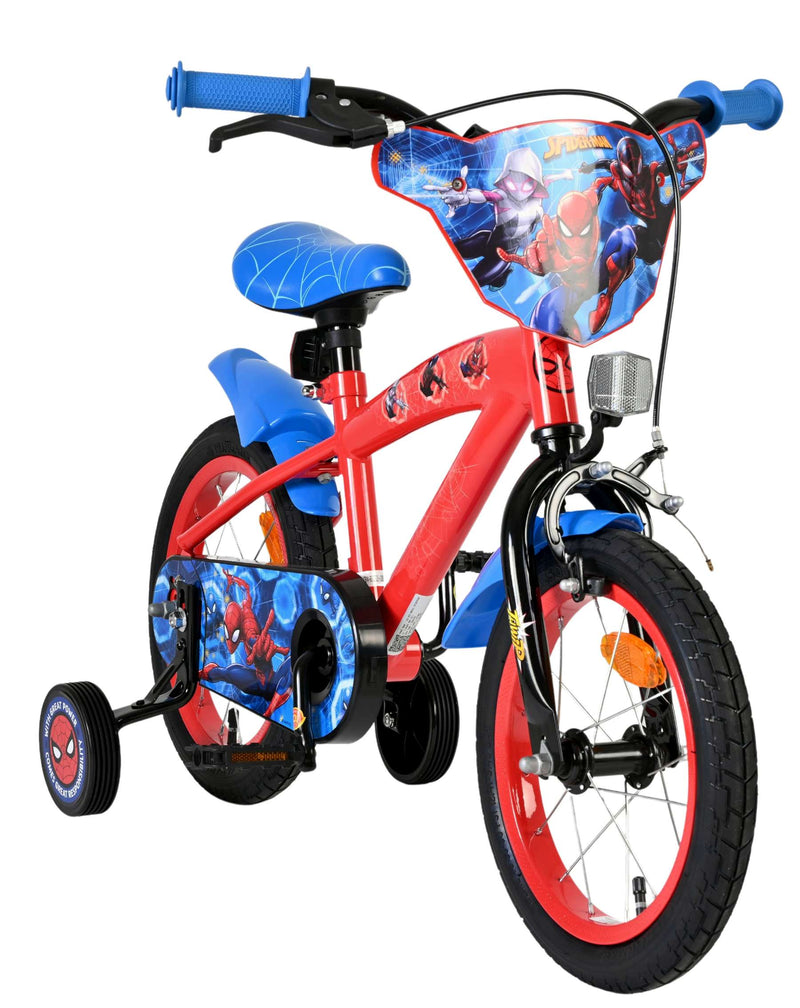 Load image into Gallery viewer, Spiderman marvel spider-man kinderfiets - jongens - 14 inch - rood blauw