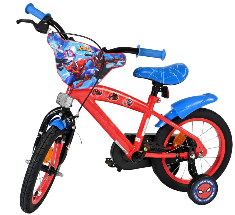 Load image into Gallery viewer, Spiderman marvel spider-man kinderfiets - jongens - 14 inch - rood blauw