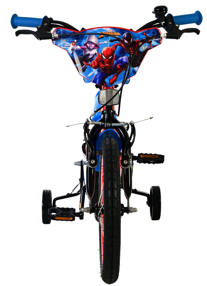 Load image into Gallery viewer, Spiderman spider-man kinderfiets - jongens - 16 inch - blauw rood - twee handremmen