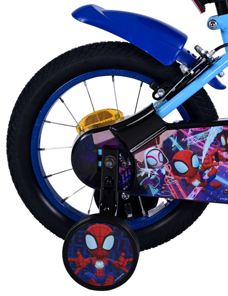 Load image into Gallery viewer, Spidey Kinderfiets - Jongens - 14 inch - Blauw - Twee handremmen