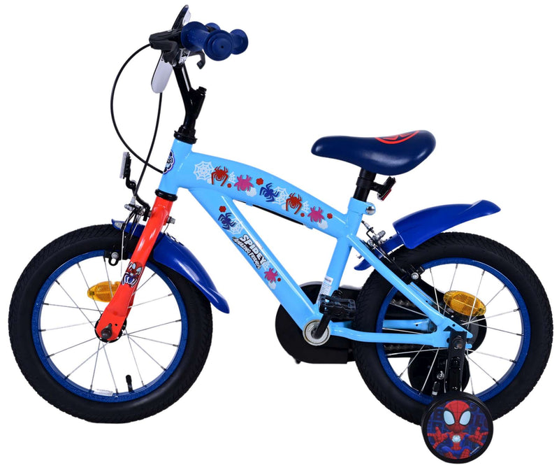 Load image into Gallery viewer, Spidey Kinderfiets - Jongens - 14 inch - Blauw - Twee handremmen