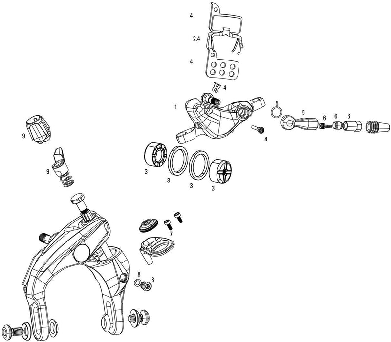 Load image into Gallery viewer, Sram schijfrem force 22 force 1 br.lever for.22 cx1 hydr. left fr.950mm