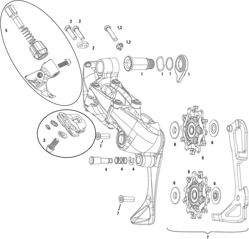 Load image into Gallery viewer, Sram schaltwerk force 1 rear derail. force 1 11-sp.,alu