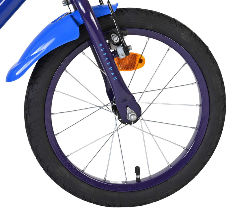 Load image into Gallery viewer, Superman kinderfiets - jongens - 16 inch - blauw - twee handremmen
