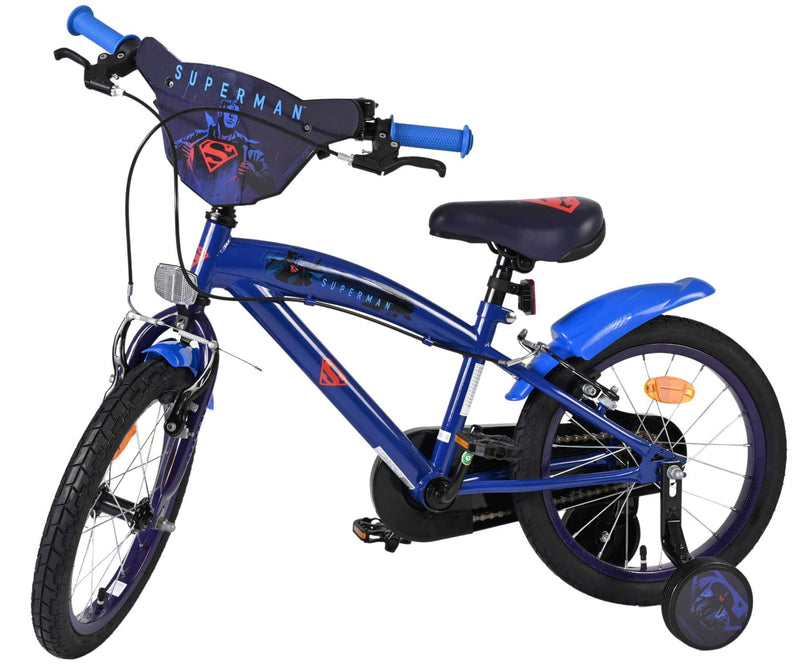 Load image into Gallery viewer, Superman kinderfiets - jongens - 16 inch - blauw - twee handremmen
