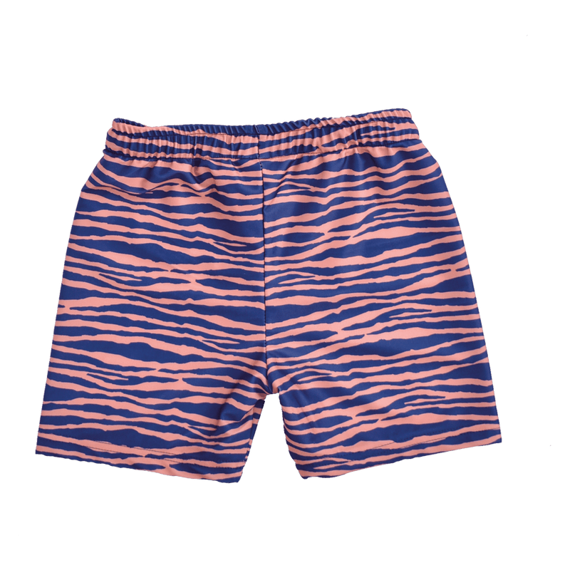 Afbeelding laden in galerijviewer, Vibrant stripes | blauw oranje uv zwemboxer jongens