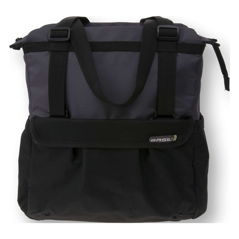 Load image into Gallery viewer, Basil Shopper XL - sportieve en trendy fietstas voor boodschappen en strand, zwart antraciet, 20L