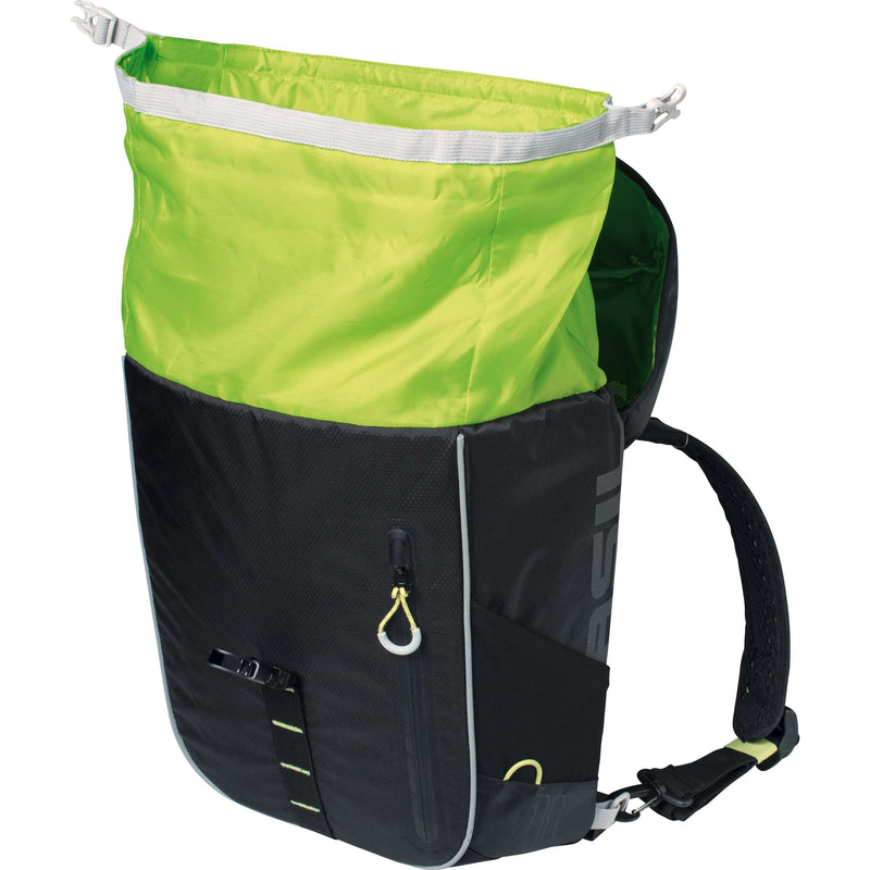 Load image into Gallery viewer, Basil Miles Daypack - sportieve fietstas - unisex - zwart lime