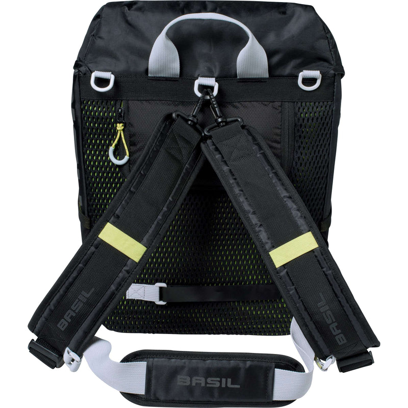 Load image into Gallery viewer, Basil Miles Daypack - sportieve fietstas - unisex - zwart lime