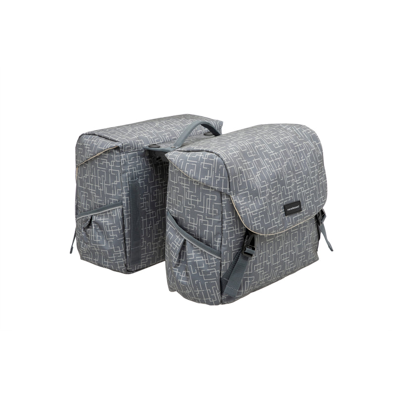 Load image into Gallery viewer, Mondi Joy Dubbele Fietstas - Racktime Snap-it - Waterafstotend Polyester - 38L - Ivy Walnut