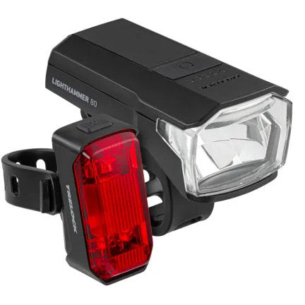 Load image into Gallery viewer, Trelock verlichtingsset lighthammer 80 80lux usb
