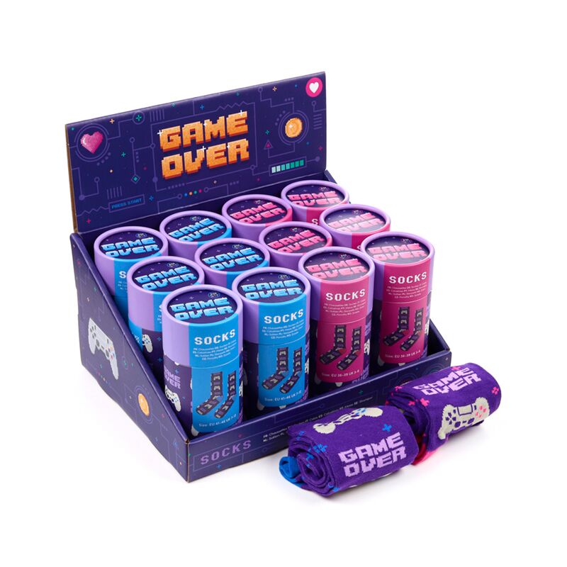 Afbeelding laden in galerijviewer, Game over sokken in een tube