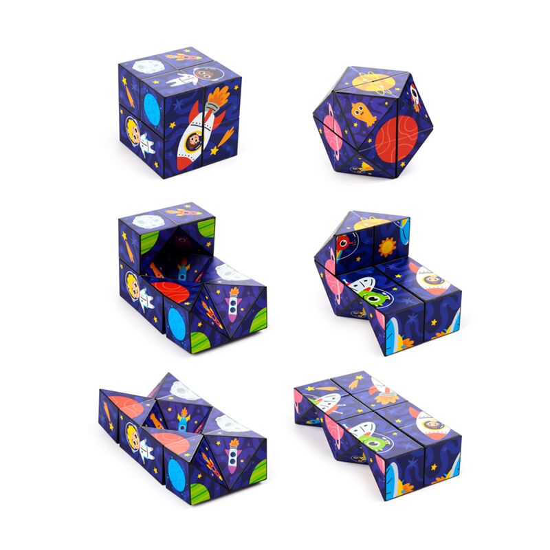 Afbeelding laden in galerijviewer, Astronaut souvenir puzzel kubus speelgoed